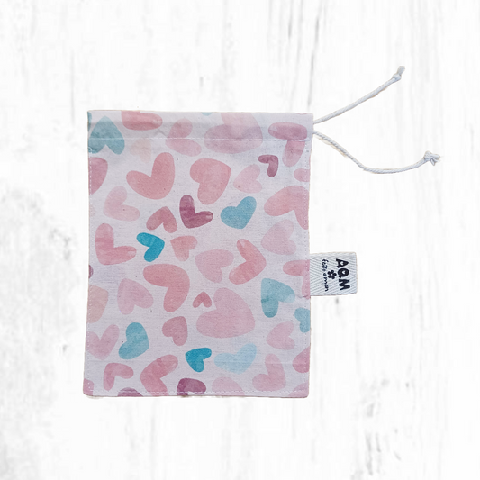 Recycled cotton drawstring pouches
