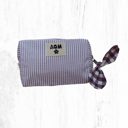 Striped fabric pencil case