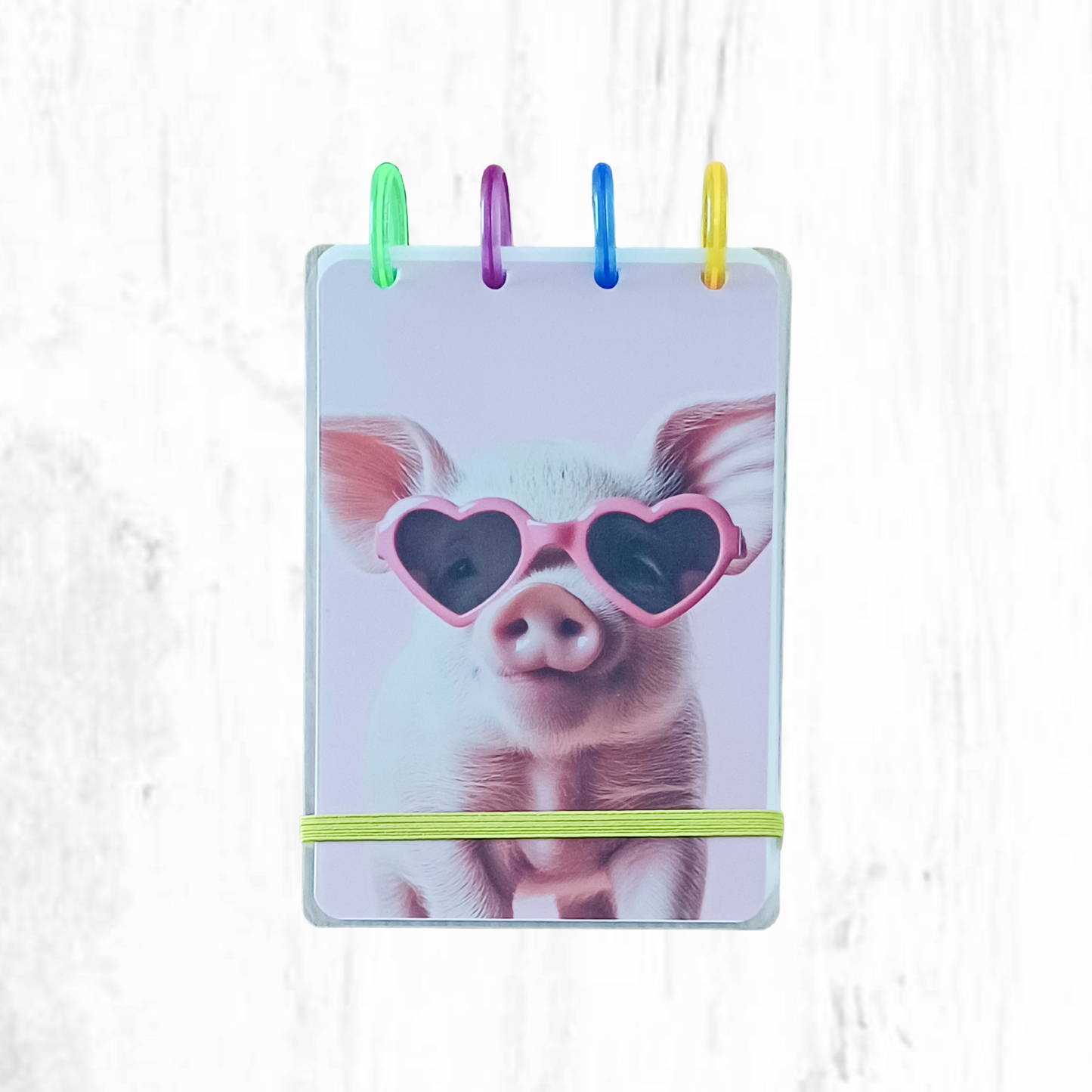 Libreta A6 sistema de discos - cerditos