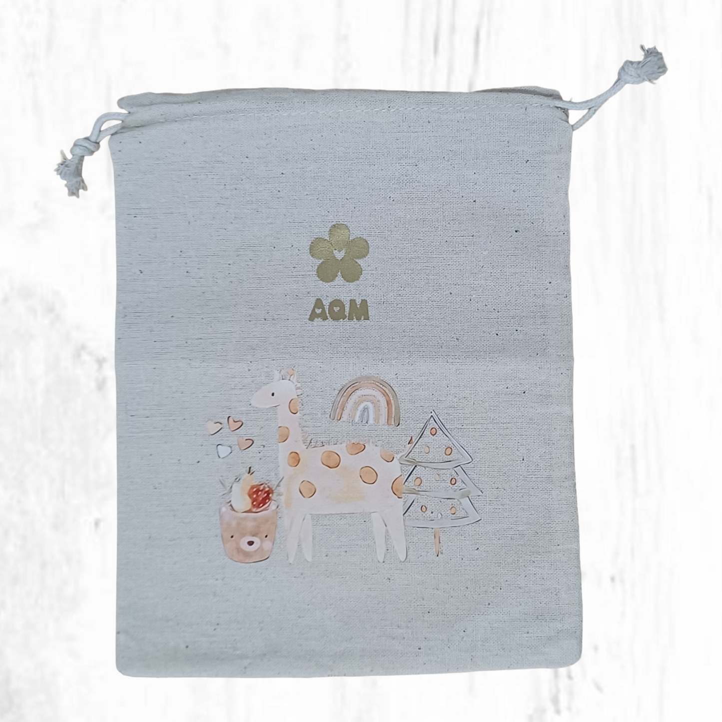 Bolsa de tela pequeña con estampa infantil