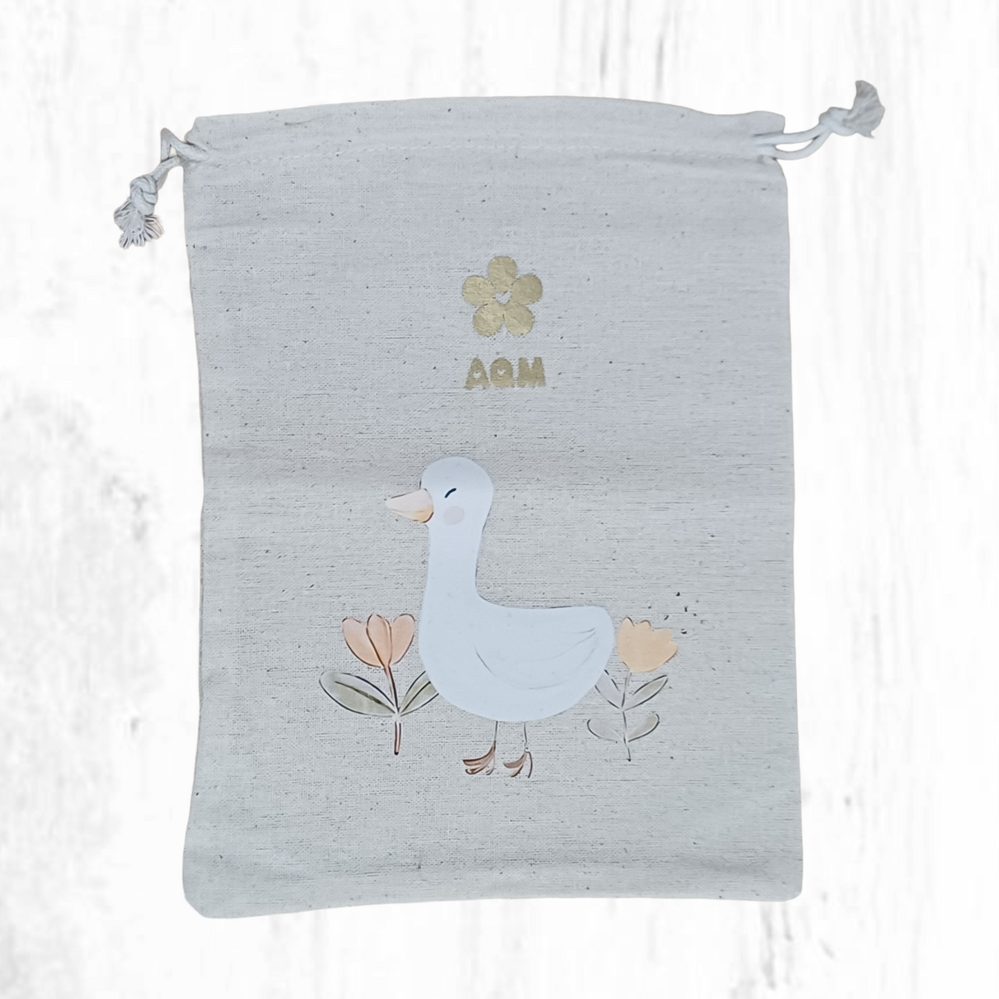 Bolsa de tela pequeña con estampa infantil