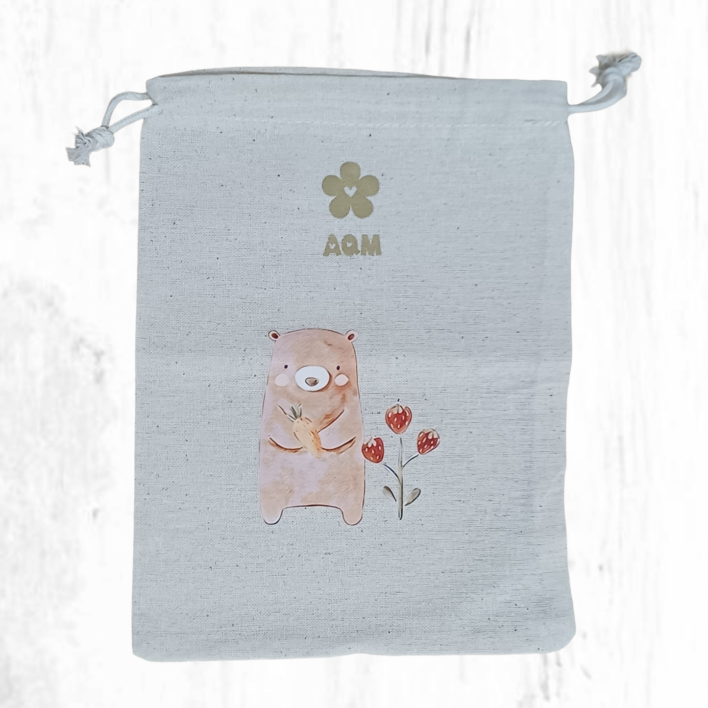 Bolsa de tela pequeña con estampa infantil