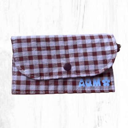 Cartera de algodón de dos compartimientos