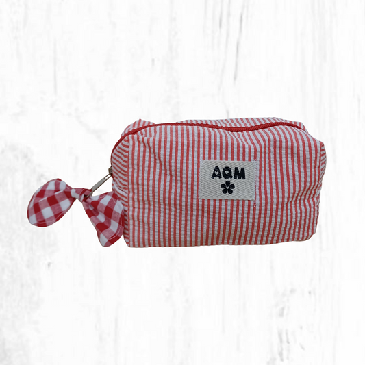 Striped fabric pencil case