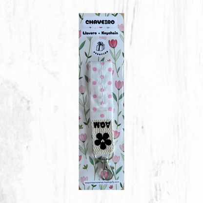 Llaveros de cinta de algodón y tela estampada (angosto)