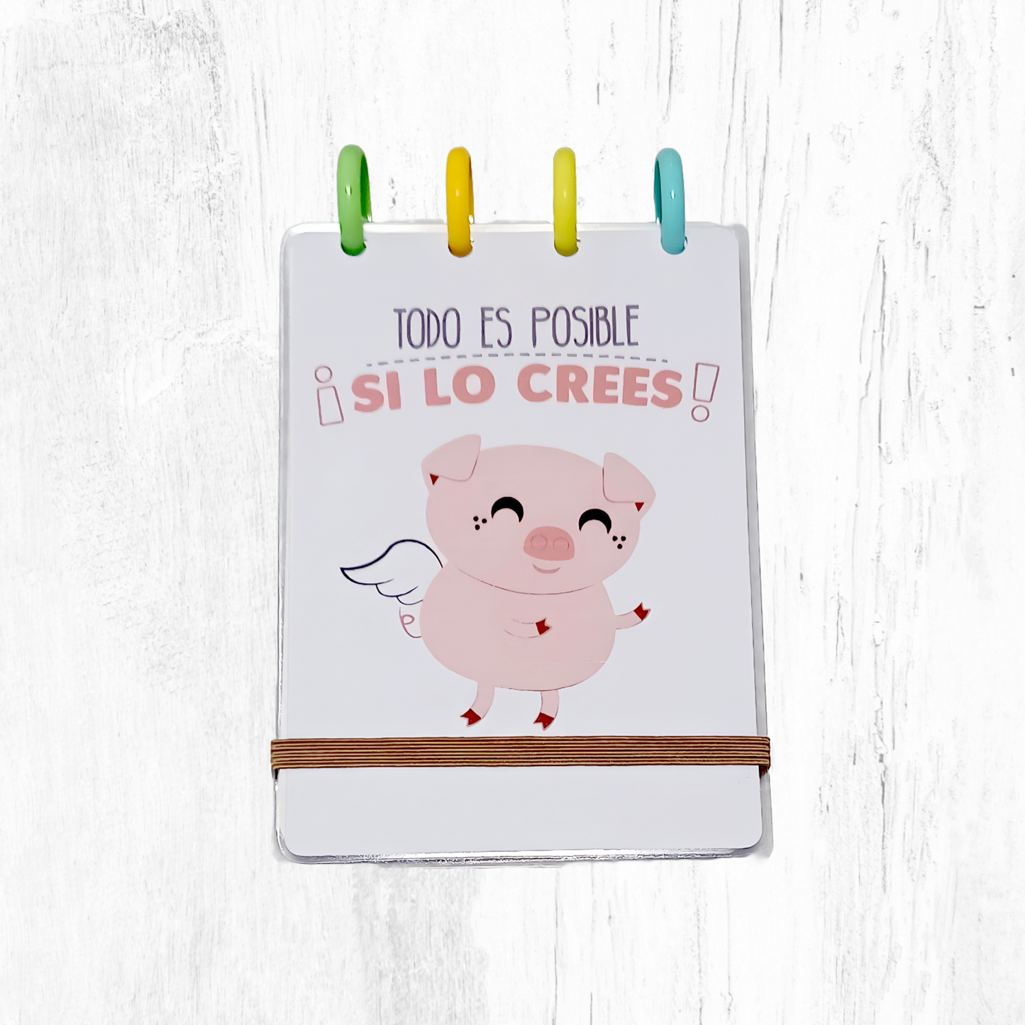 Libreta A6 sistema de discos - cerditos