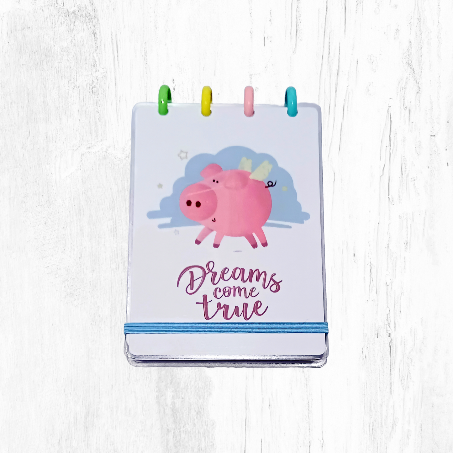 Libreta A6 sistema de discos - cerditos