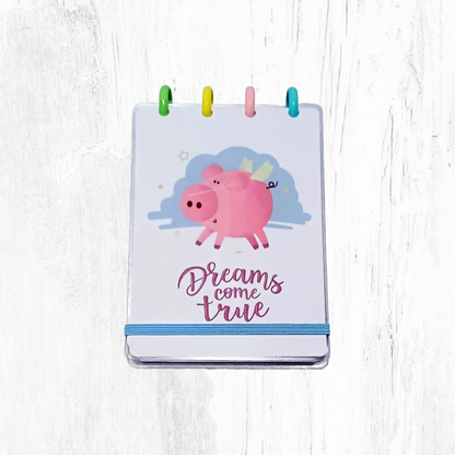 Libreta A6 sistema de discos - cerditos