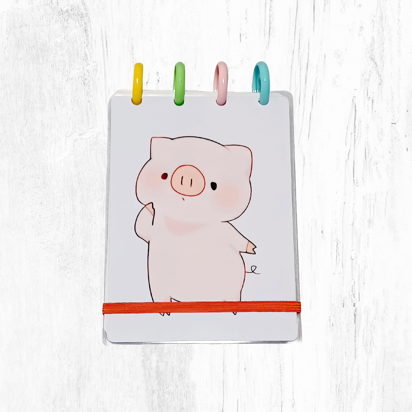 Libreta A6 sistema de discos - cerditos