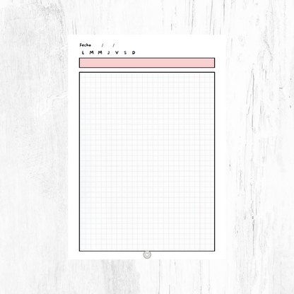 Recambio de hojas de notas para cuaderno con sistema de discos