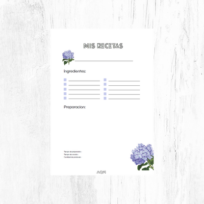 A6 Recipe Book Disc System