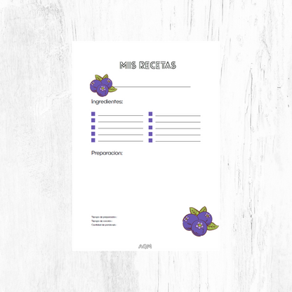 A6 Recipe Book Disc System