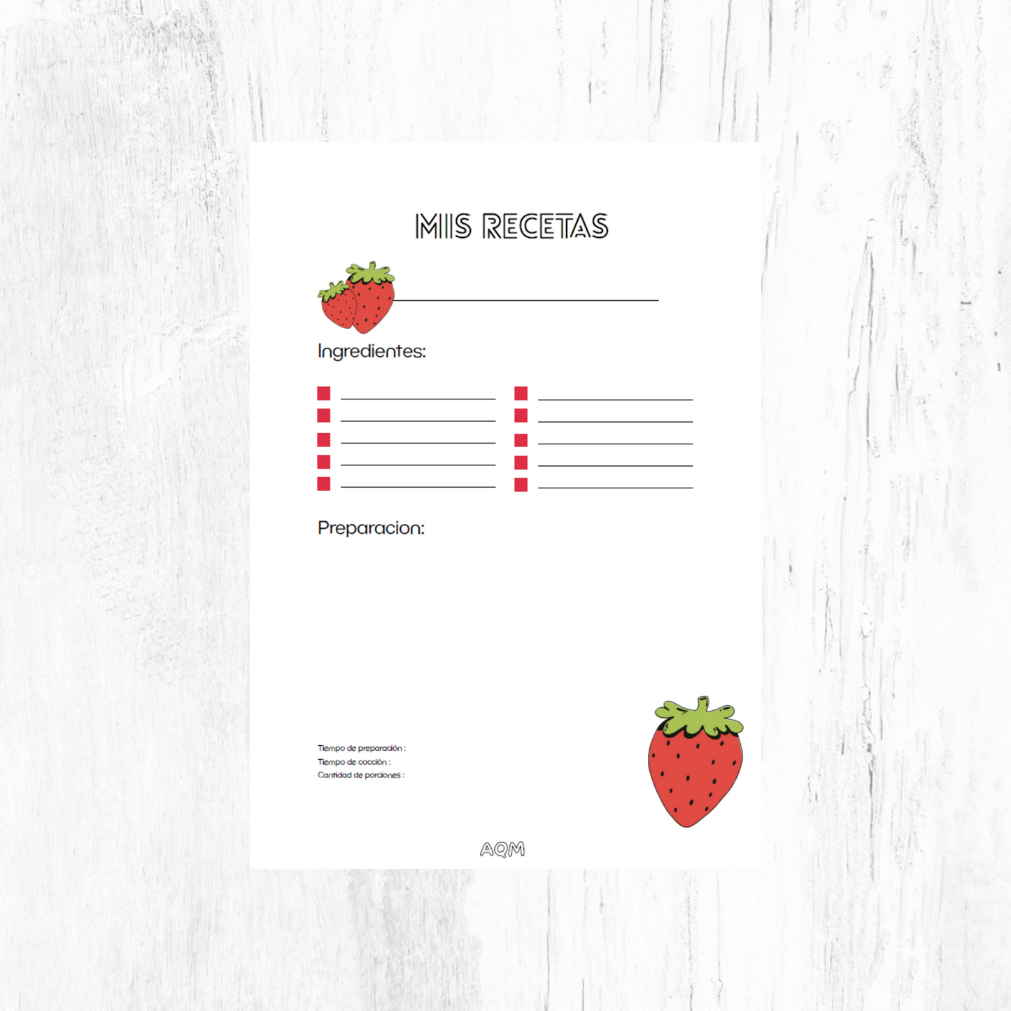 A6 Recipe Book Disc System