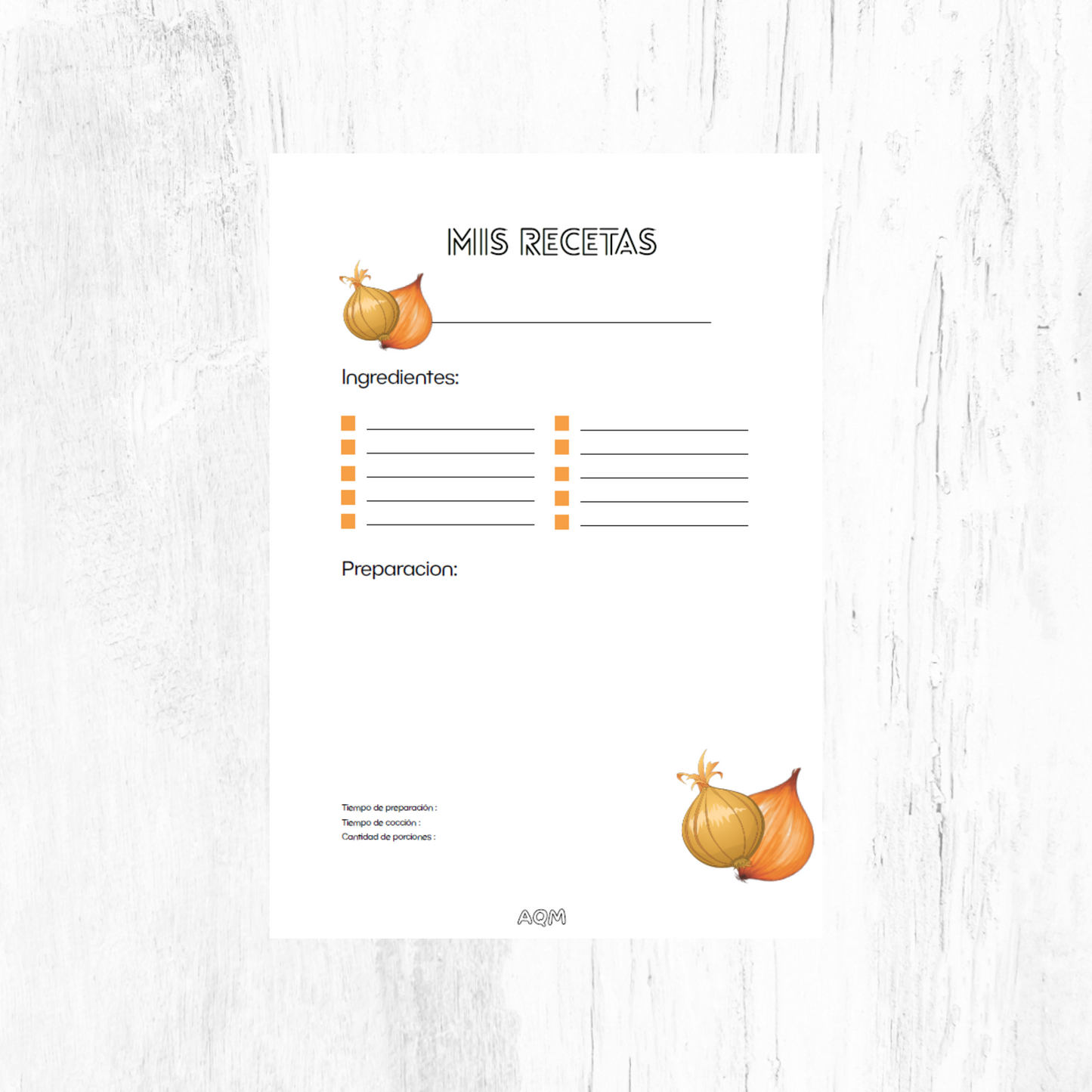 A6 Recipe Book Disc System