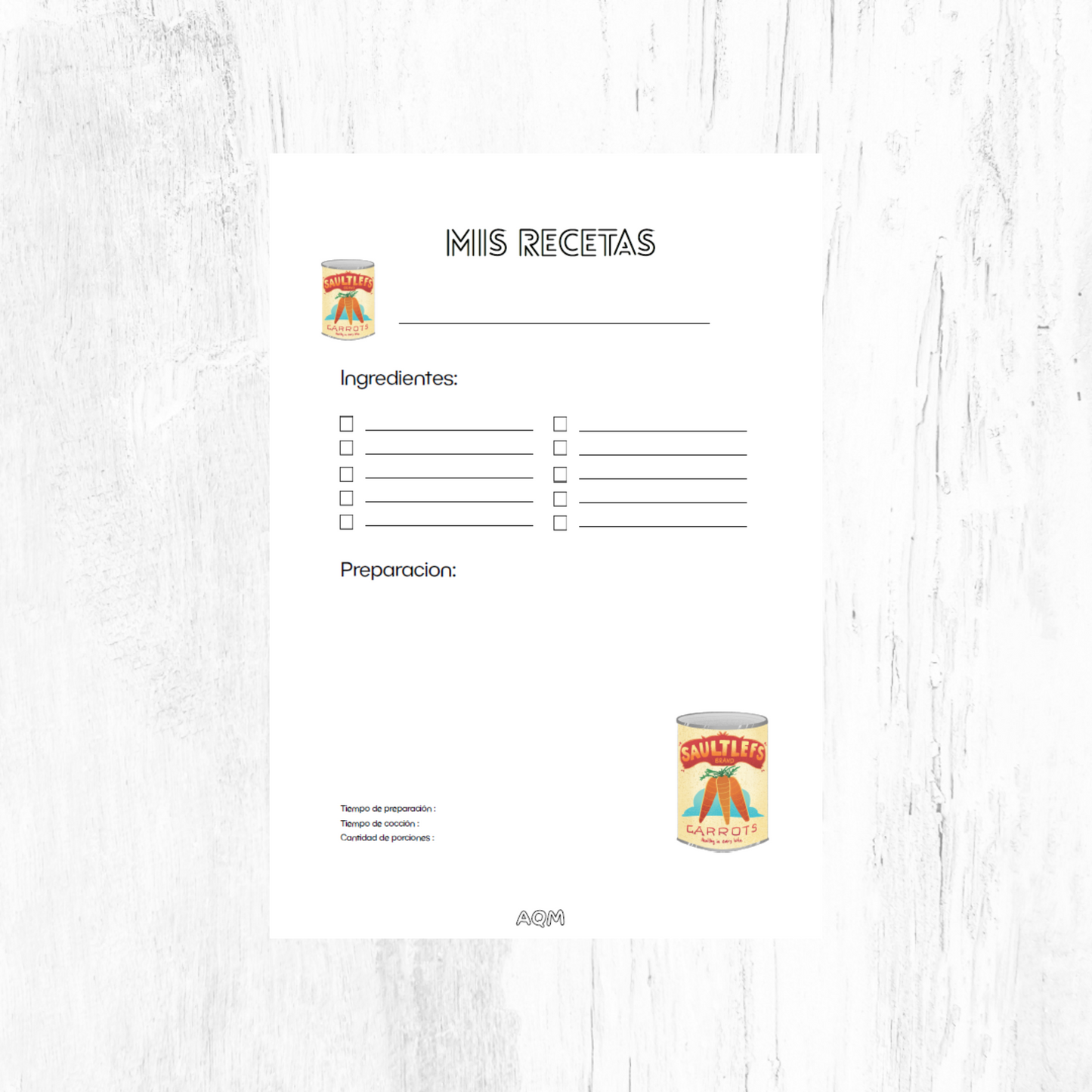 A6 Recipe Book Disc System