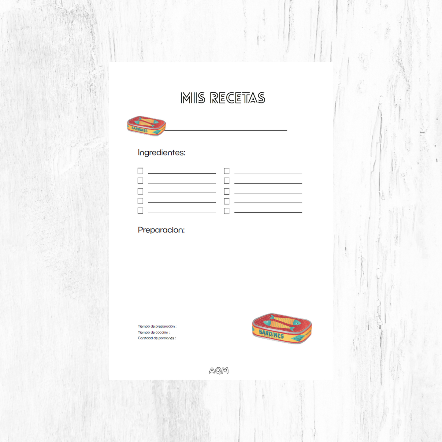 A6 Recipe Book Disc System