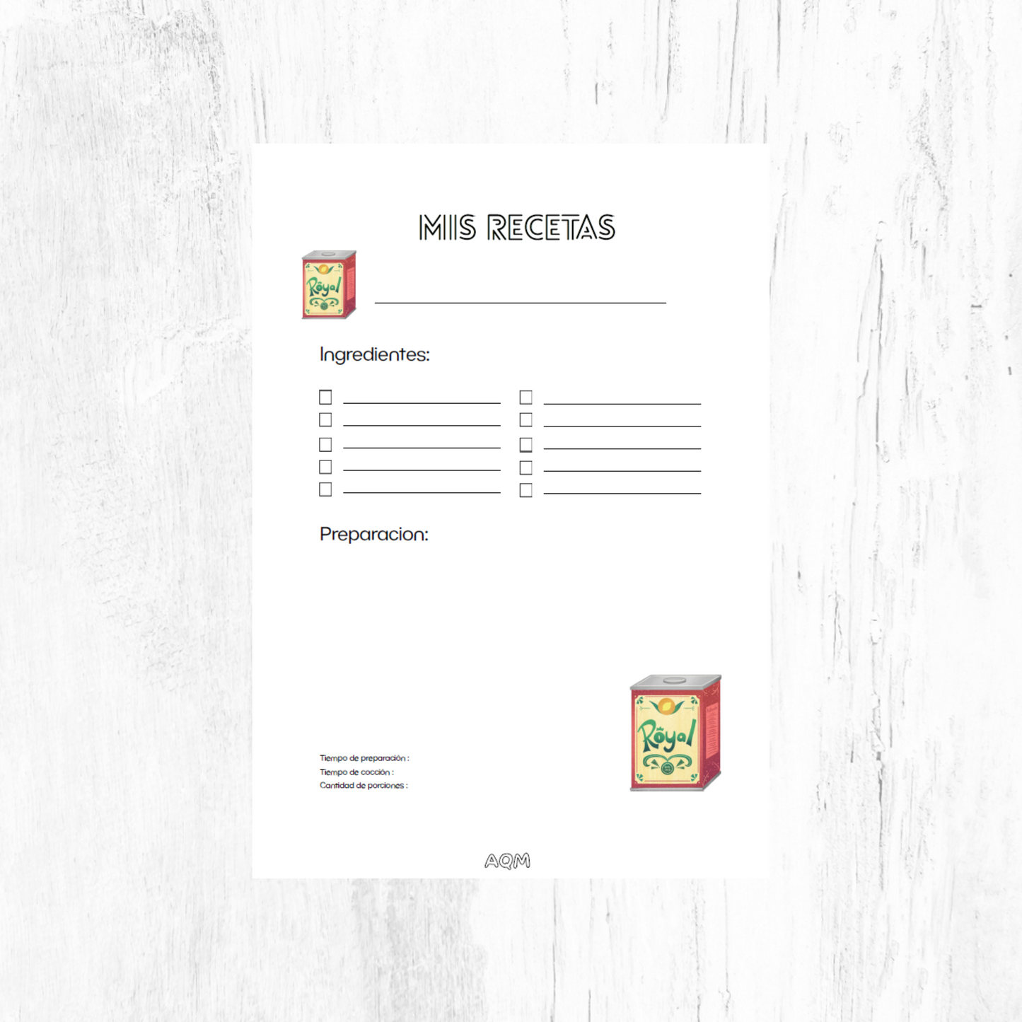 A6 Recipe Book Disc System