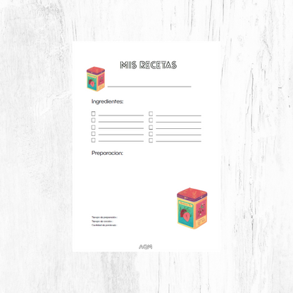 A6 Recipe Book Disc System