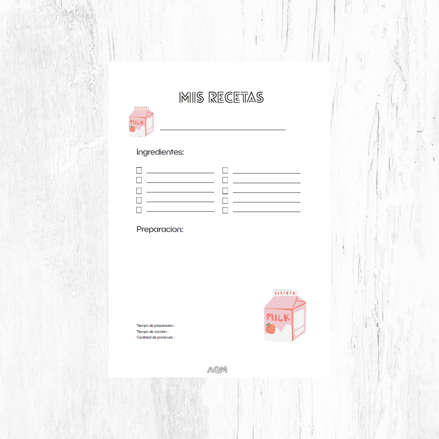A6 Recipe Book Disc System