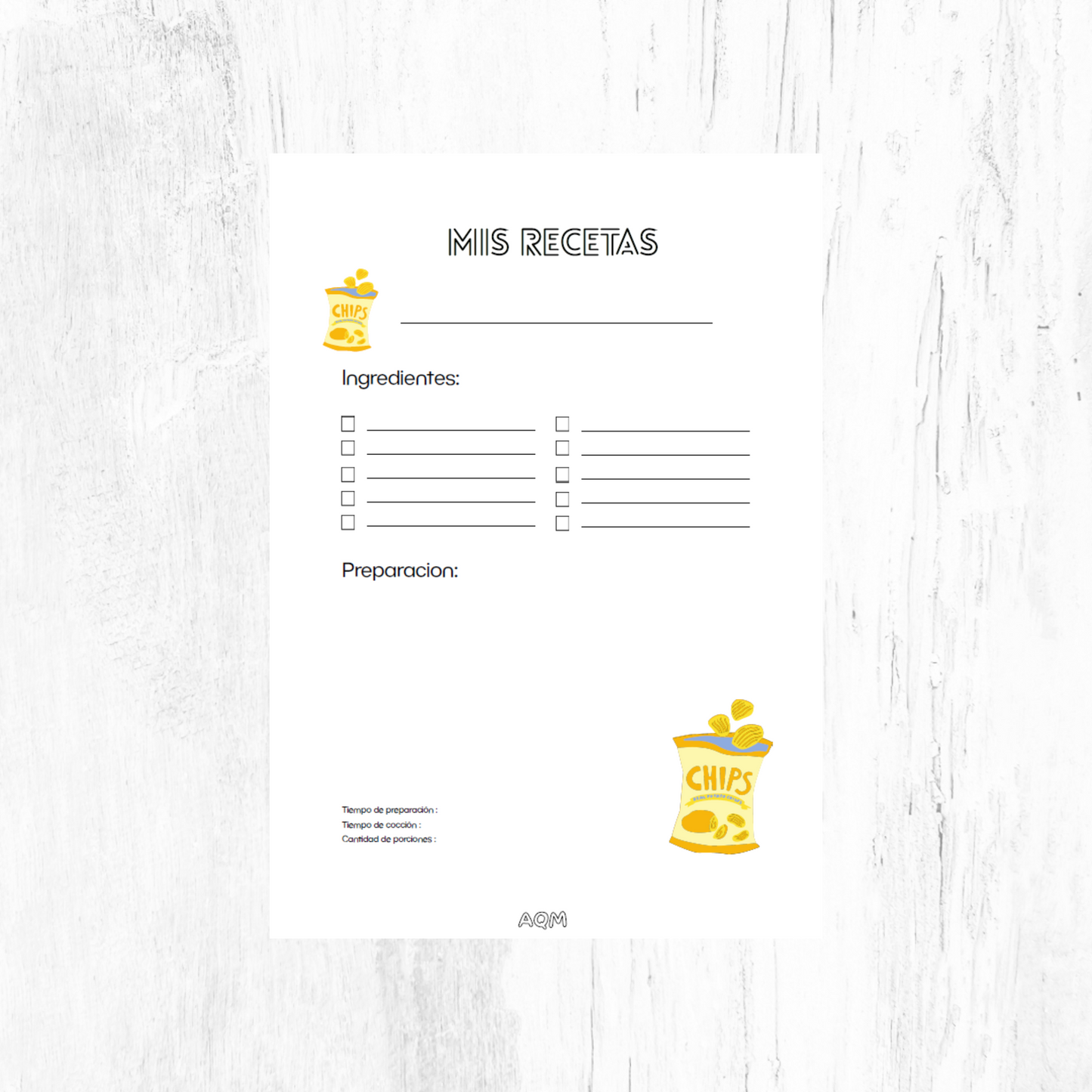 A6 Recipe Book Disc System