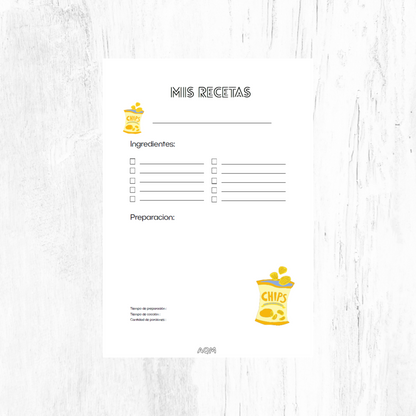 A6 Recipe Book Disc System