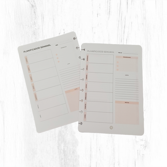 A5 pink monthly planner