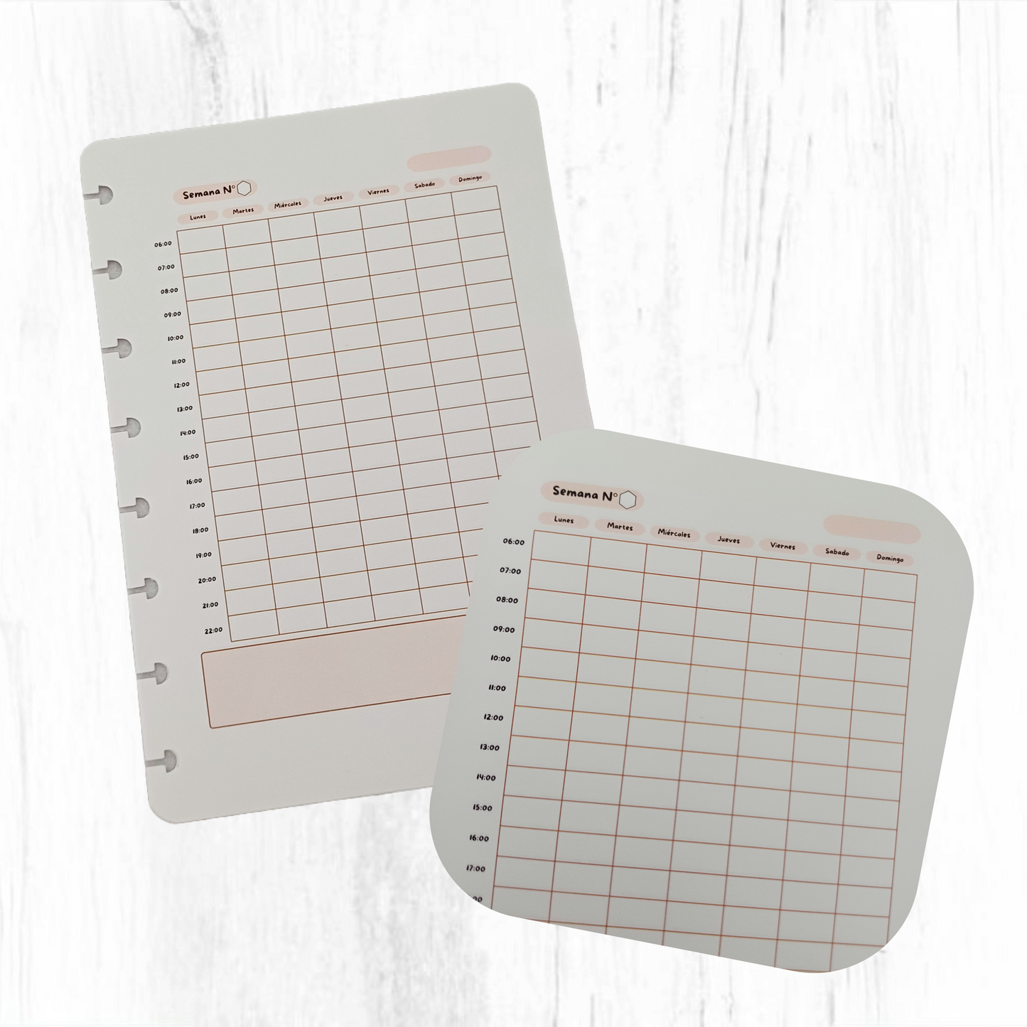 Pink A5 Weekly and Schedule Planner Set