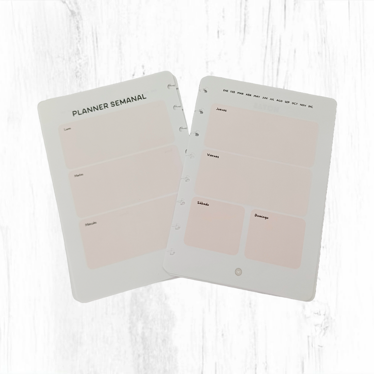 Pink A5 Weekly and Schedule Planner Set