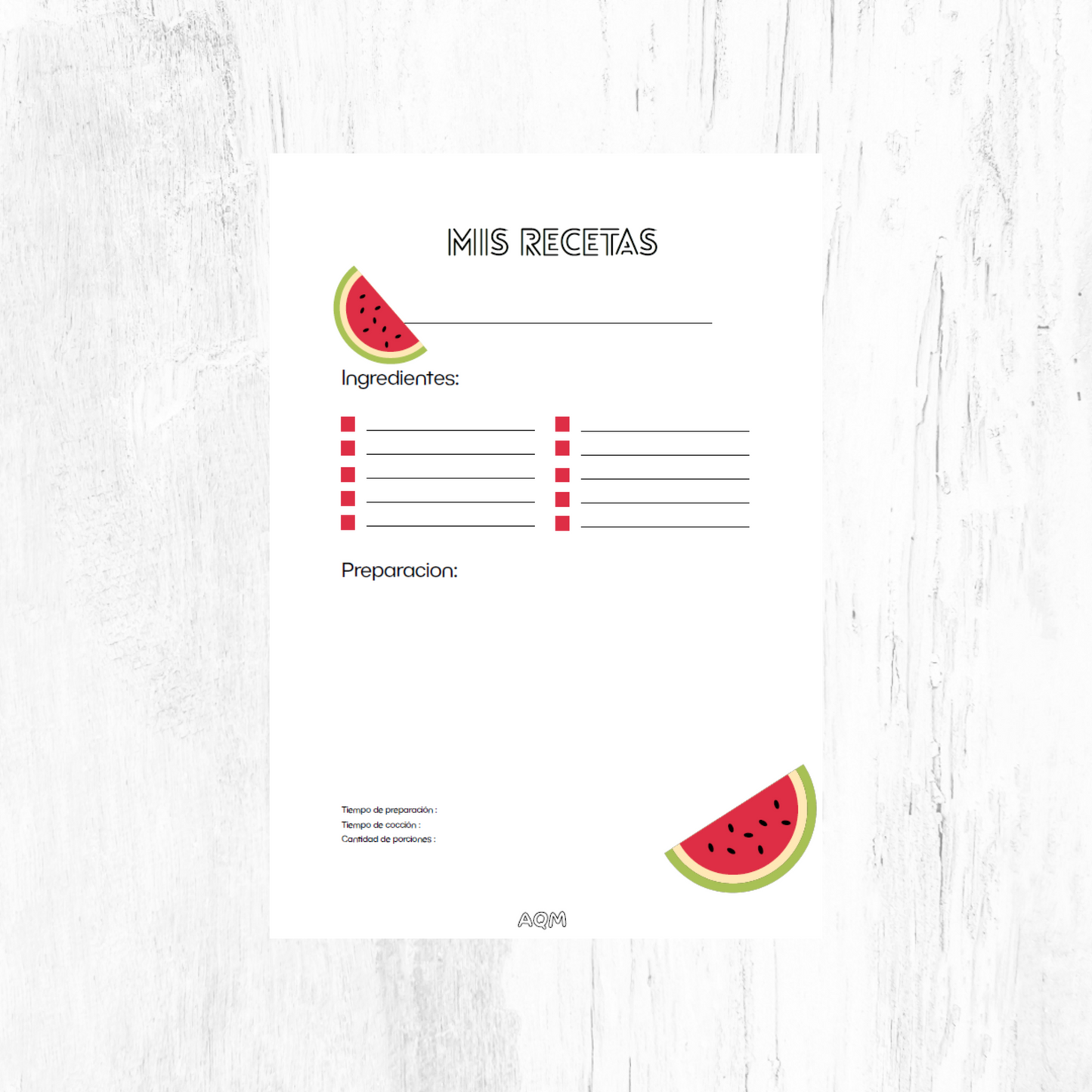 A6 Recipe Book Disc System