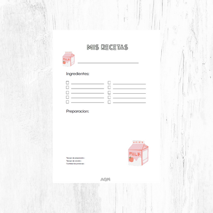 A6 Recipe Book Disc System